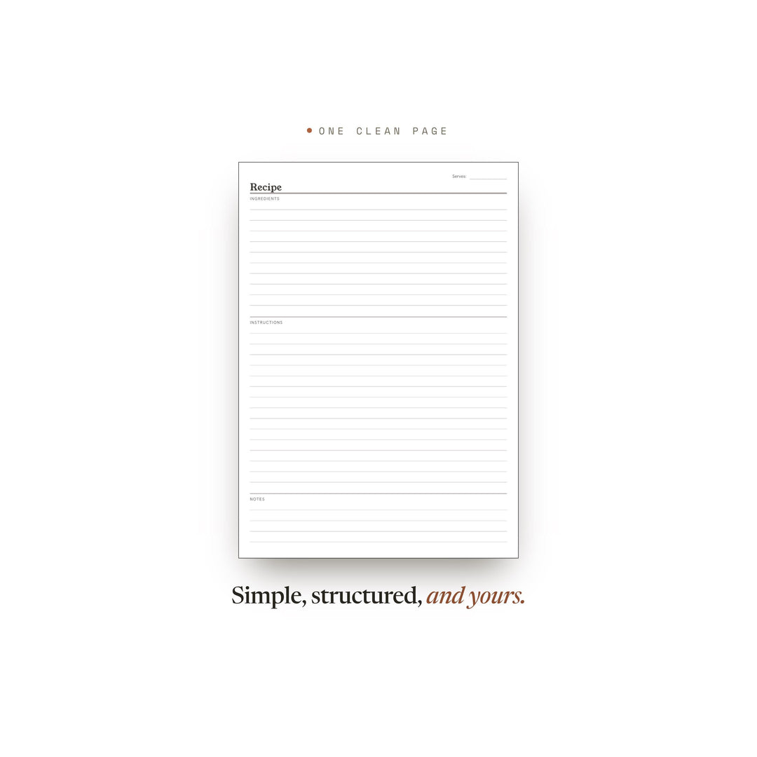Recipe printable planner insert — preview image 2 of 20