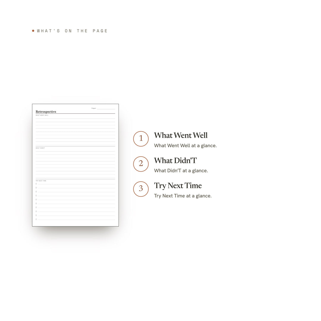 Retrospective printable planner insert — preview image 8 of 20