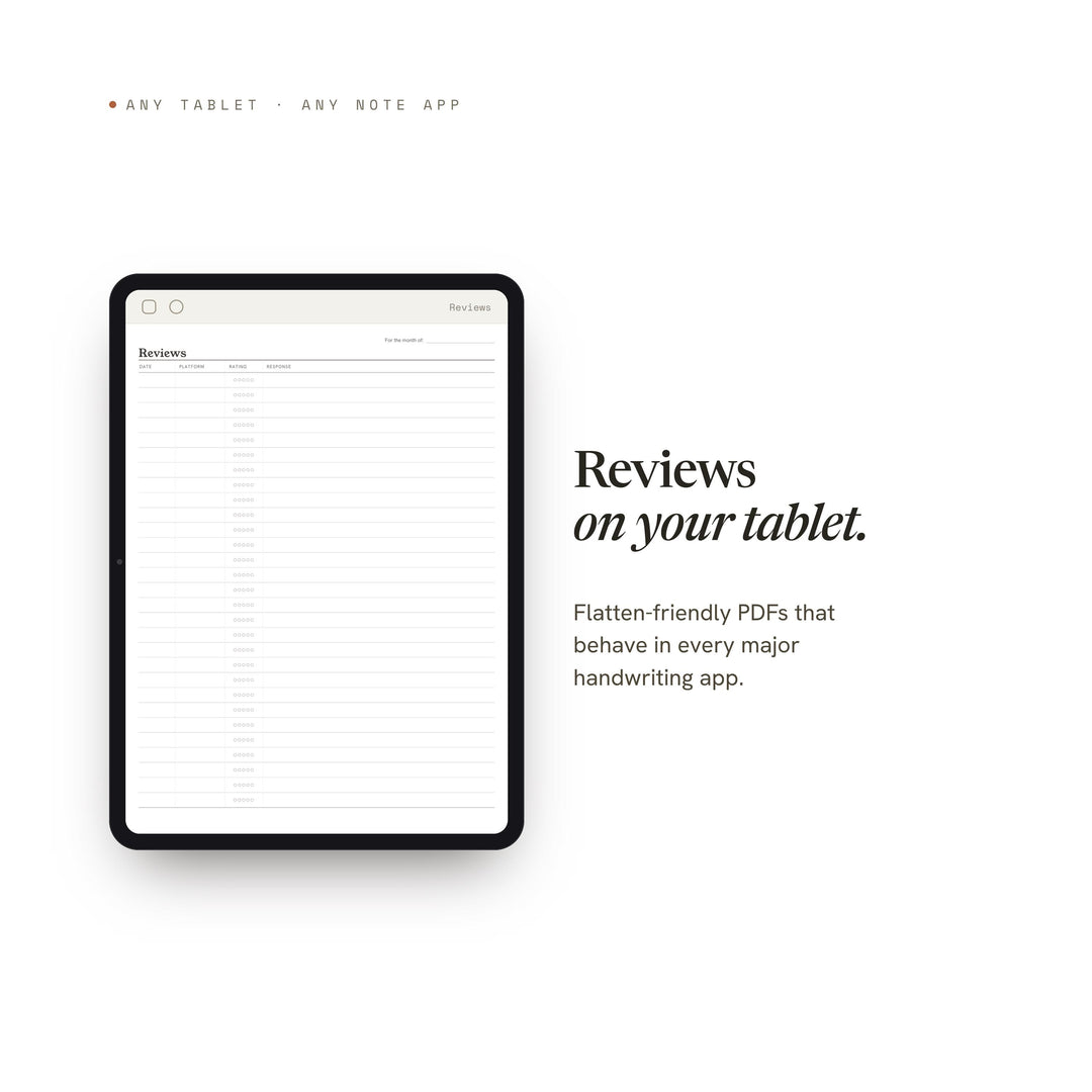 Reviews printable planner insert — preview image 6 of 20