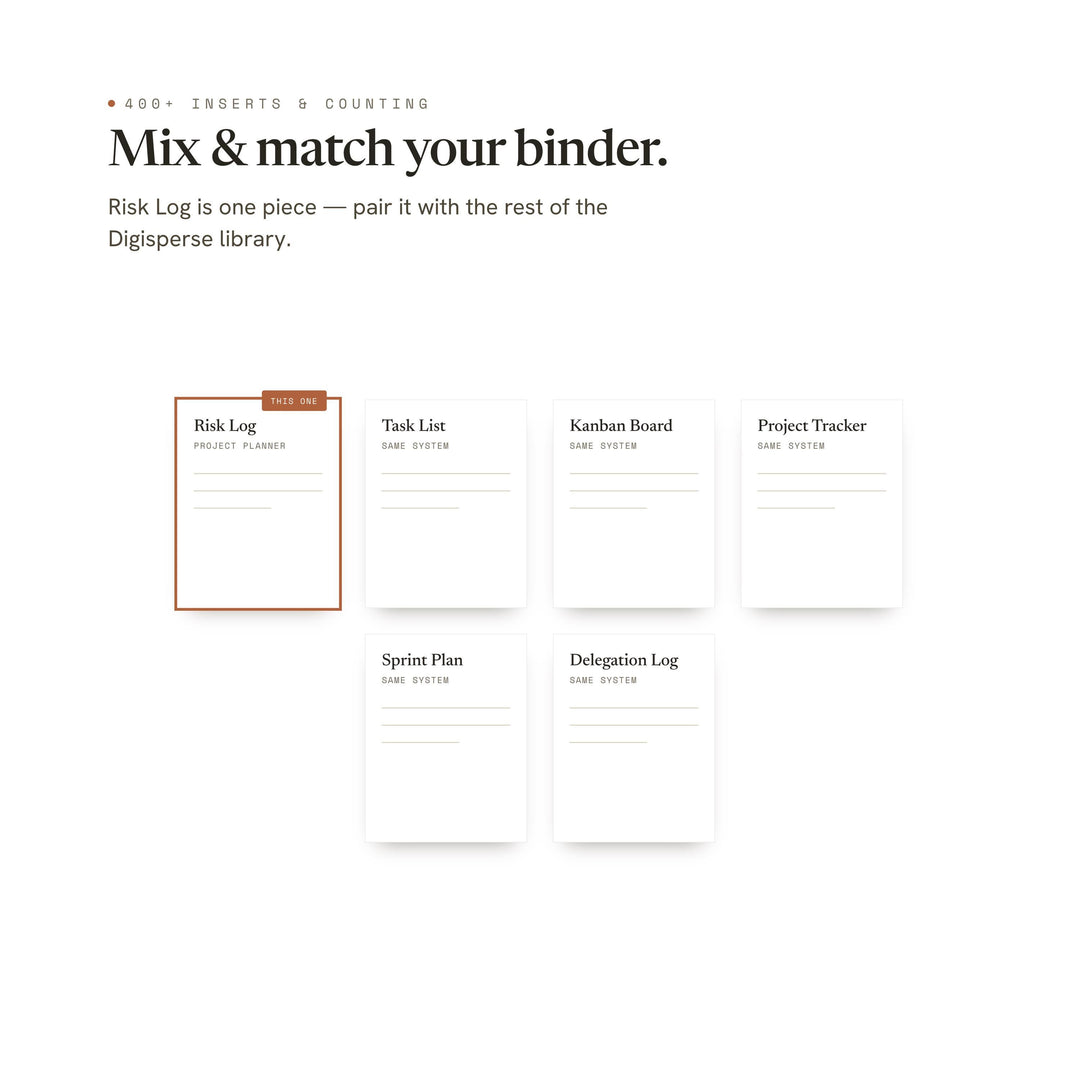 Risk Log printable planner insert — preview image 12 of 20