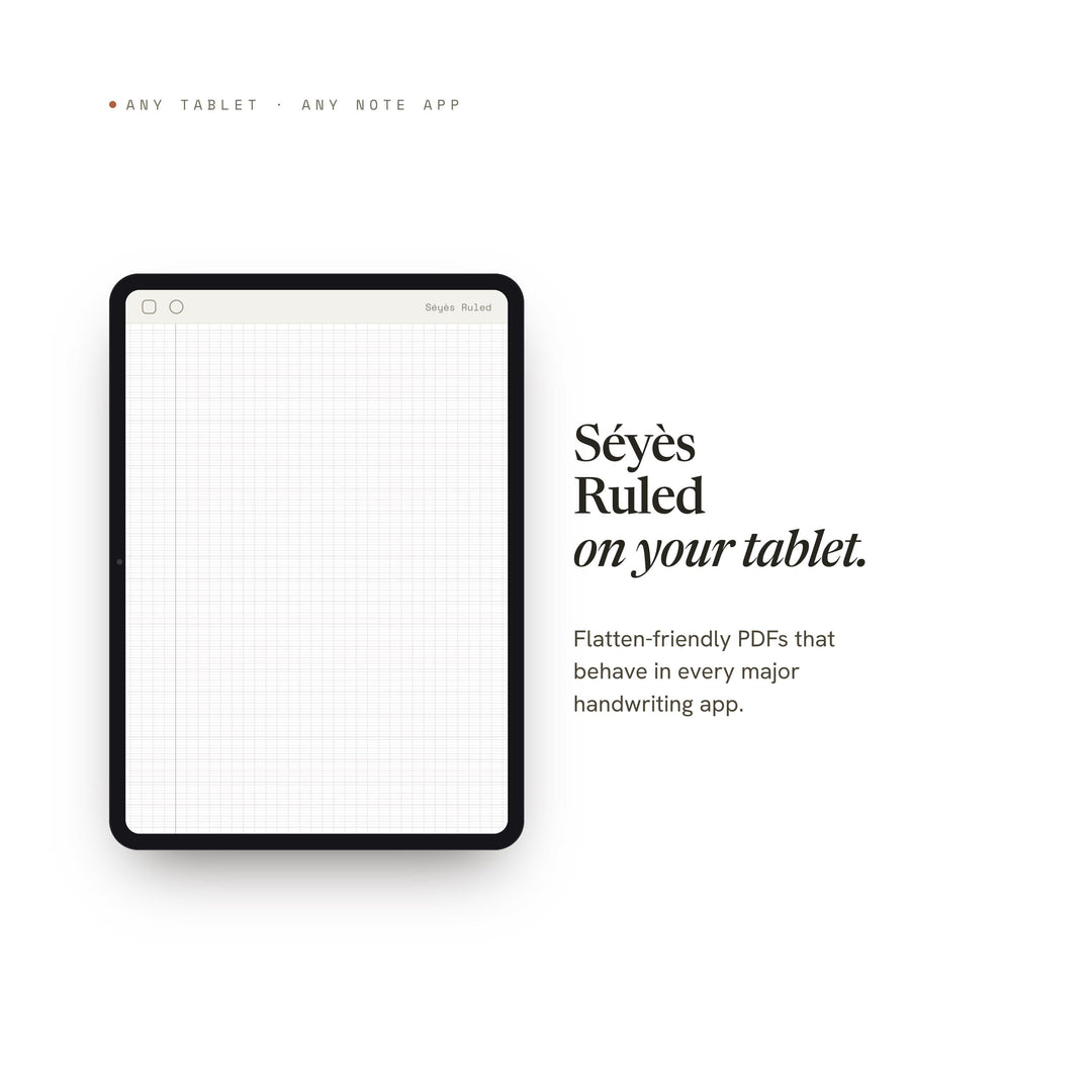 Séyès Ruled Planner Insert | Lined Paper | GoodNotes iPad PDF | Digital Download
