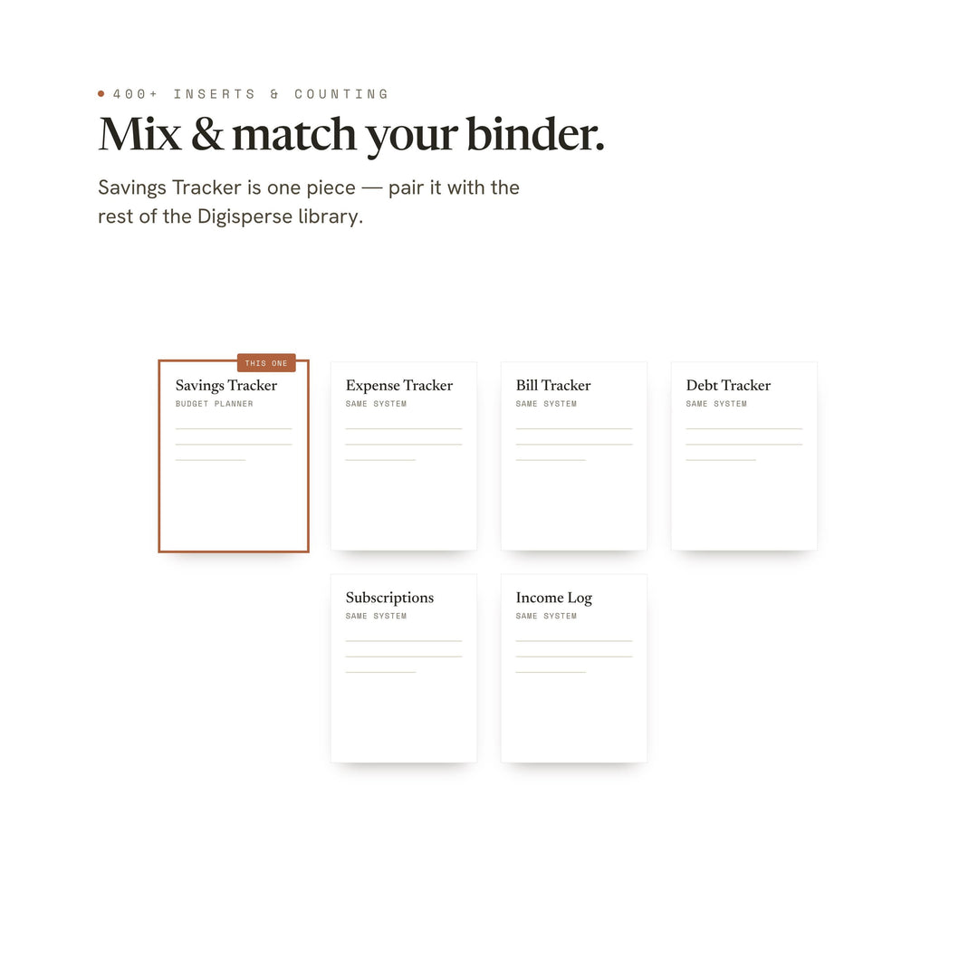 Savings Tracker Planner Insert | Budget Planner | GoodNotes iPad PDF | Digital Download