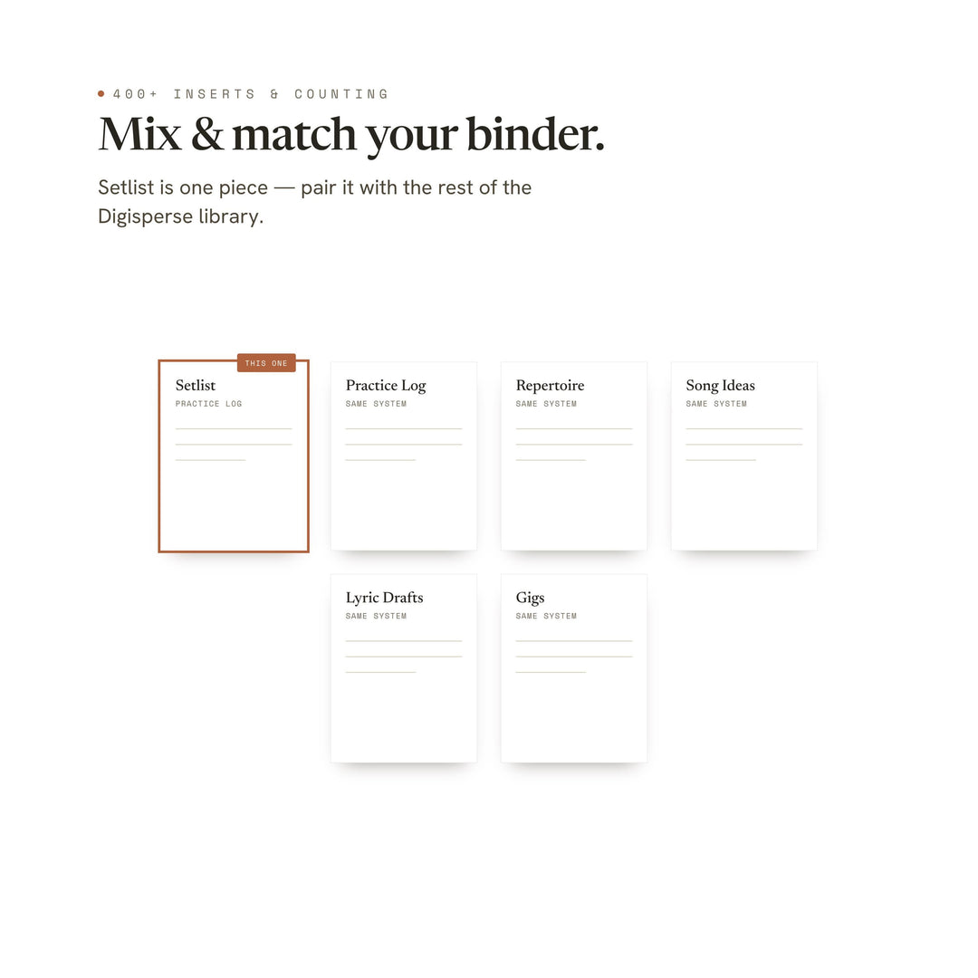Setlist printable planner insert — preview image 12 of 20