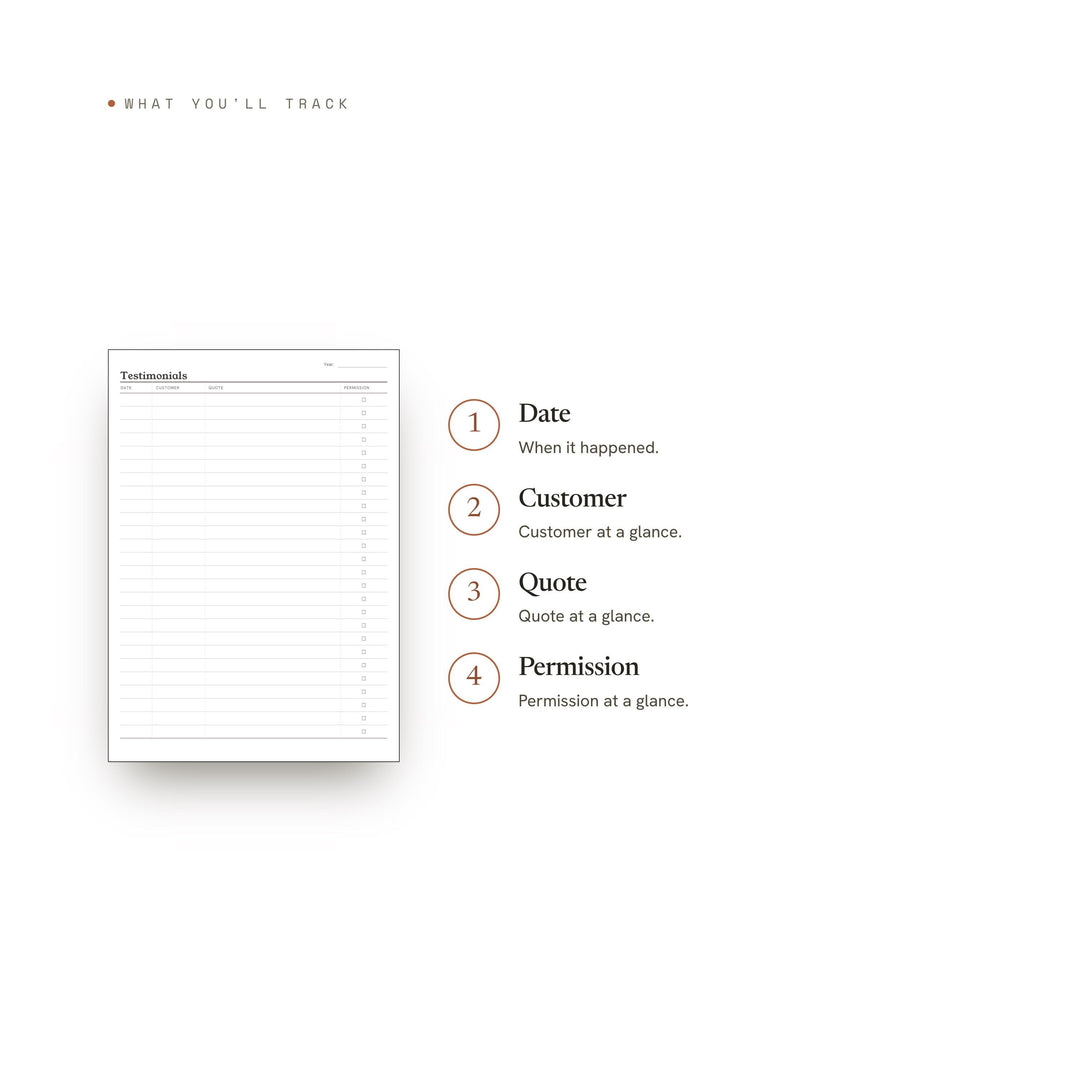 Testimonials printable planner insert — preview image 8 of 20