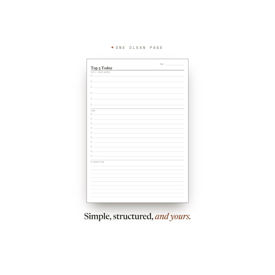 Top 3 Today Planner Insert | Time Blocking Page | GoodNotes iPad PDF | Digital Download