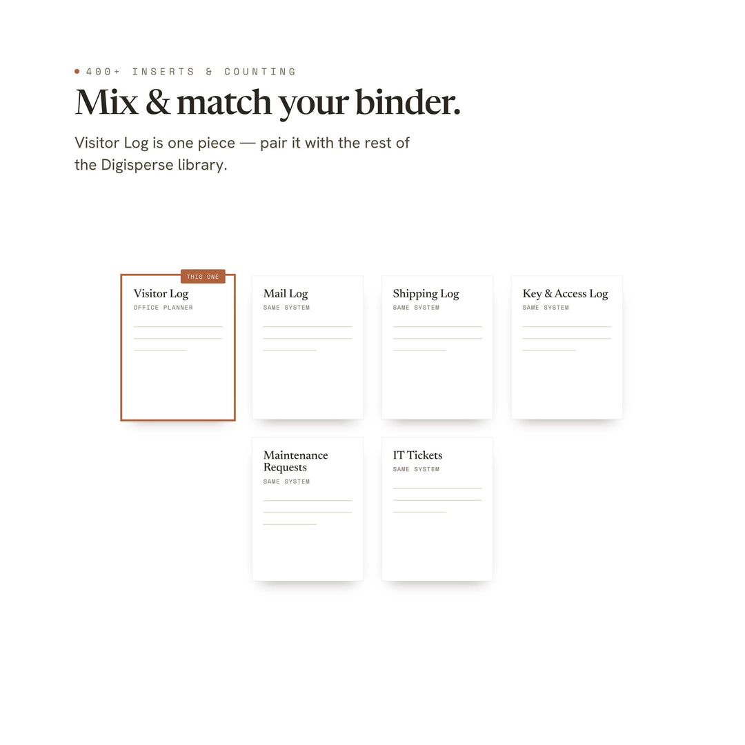Visitor Log Planner Insert | Office Planner | GoodNotes iPad PDF | Digital Download