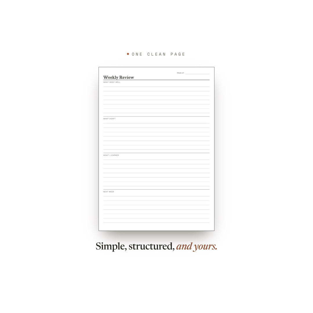 Weekly Review Planner Insert | Goal Planner | GoodNotes iPad PDF | Digital Download