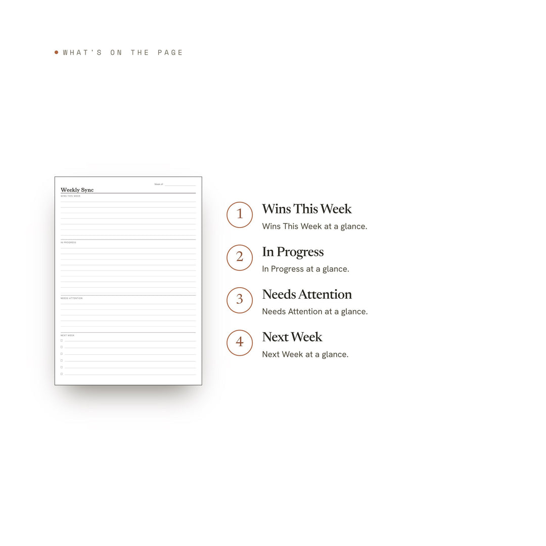 Weekly Sync printable planner insert — preview image 8 of 20