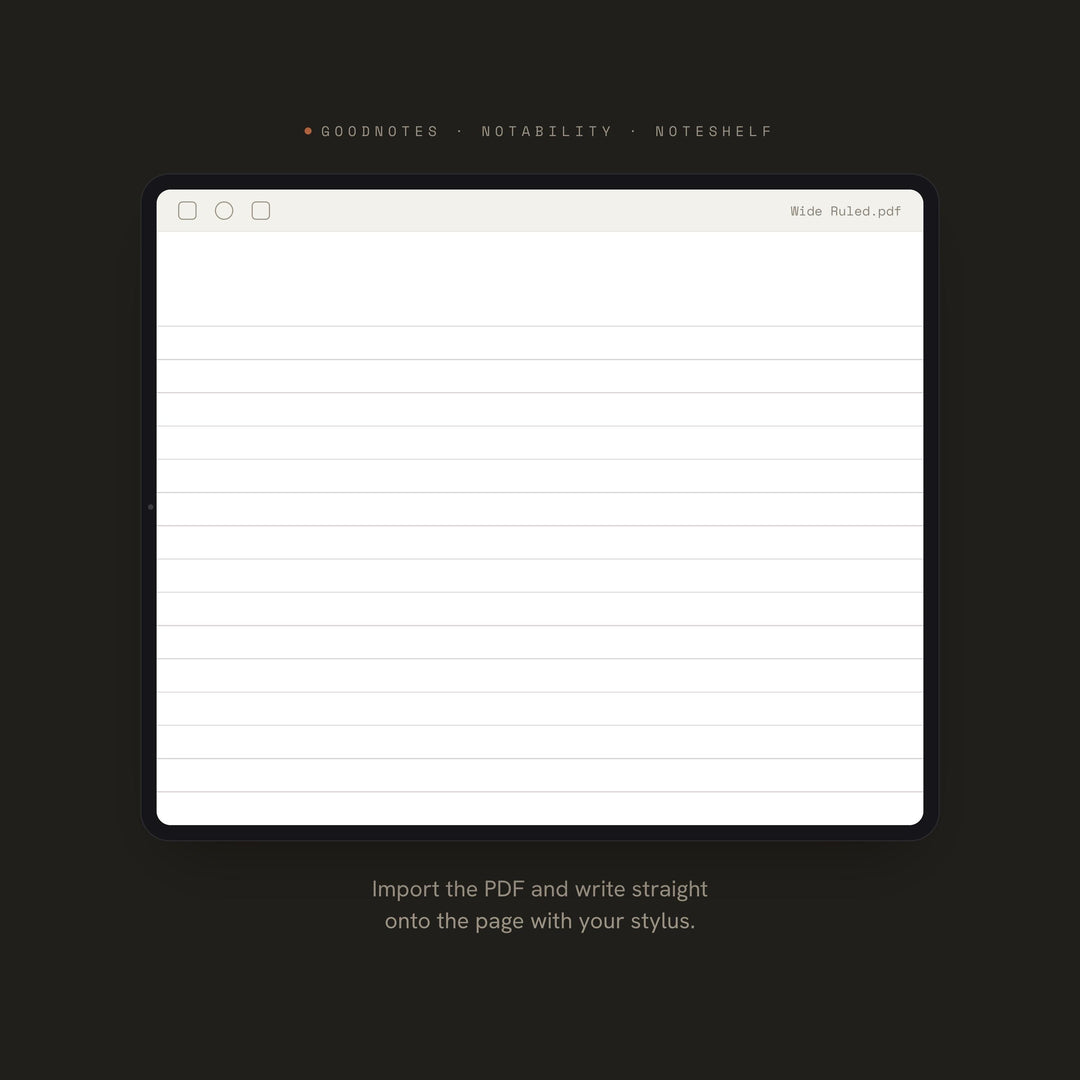 Wide Ruled printable planner insert — preview image 5 of 20