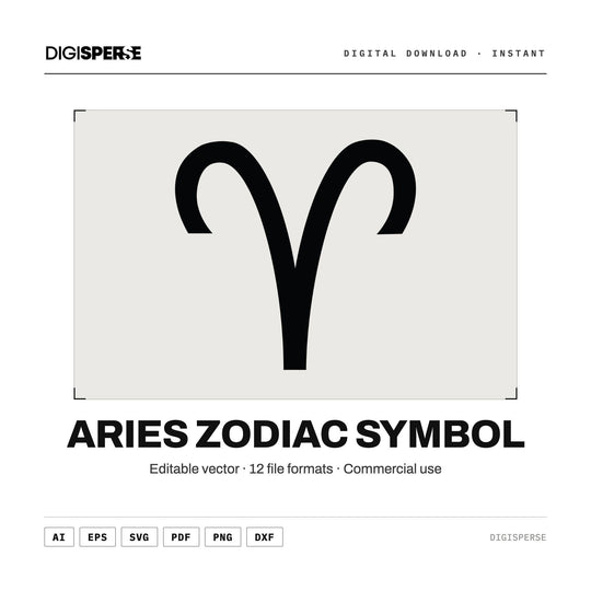 Aries SVG PNG | Zodiac Graphic 12 File Formats | Cricut Silhouette Sublimation Digital Download