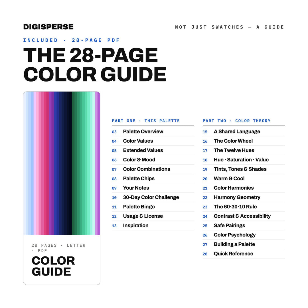 Aurora Australis Color Palette | 30 Procreate Swatches, ASE Guide (Digital Download)