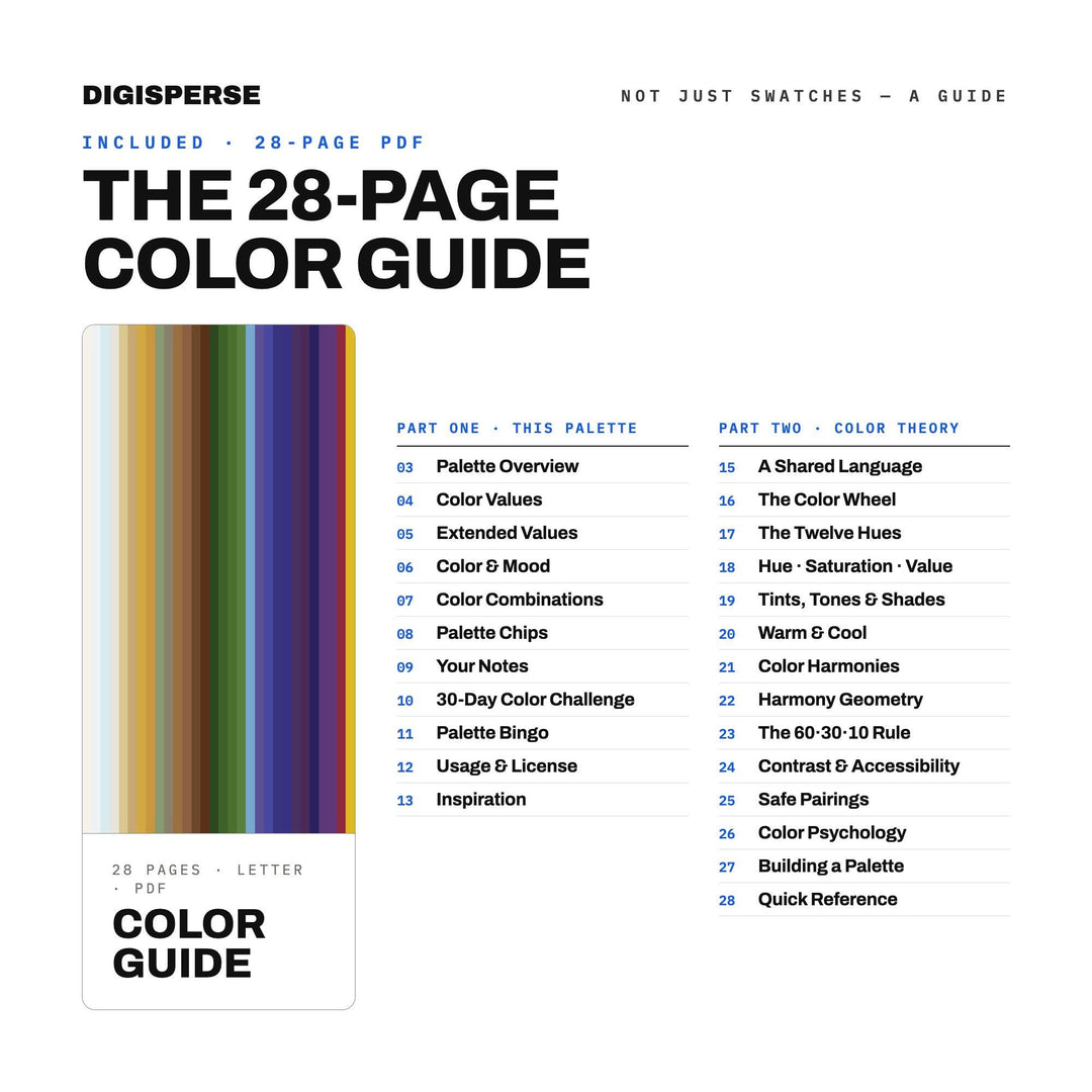 Blueberry Picking Color Palette | 30 Colors | Hex RGB CMYK | Procreate Swatches + ASE | Digital Download