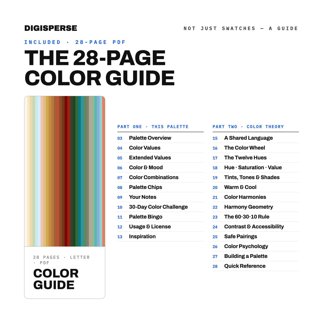 Desert Independence Color Palette | 30 Colors | Hex RGB CMYK | Procreate Swatches + ASE | Digital Download