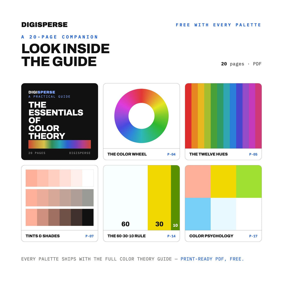 Citrus Spritz Color Palette | 30 Colors | Hex RGB CMYK | Procreate Swatches + ASE | Digital Download