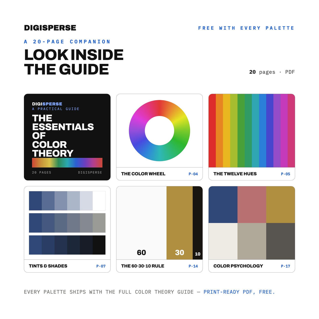 Civic Minimalist Color Palette | 30 Colors | Hex RGB CMYK | Procreate Swatches + ASE | Digital Download