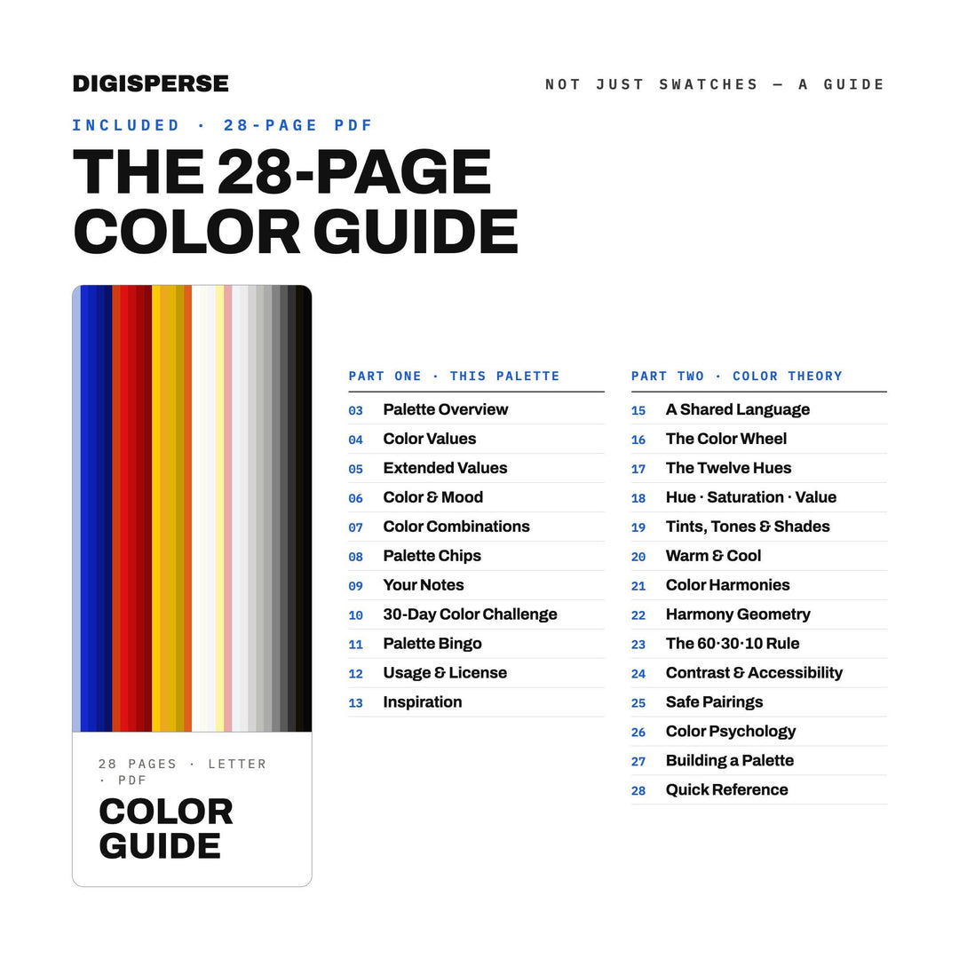 Bold Primary Color Palette for Modern Art Prints and Bauhaus Style Design, 30 De Stijl Mondrian Hues, Procreate Swatches, Hex Codes