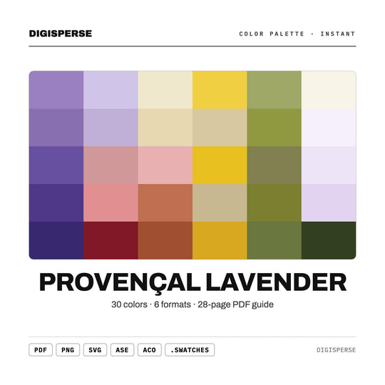 Provençal Lavender color palette — main preview
