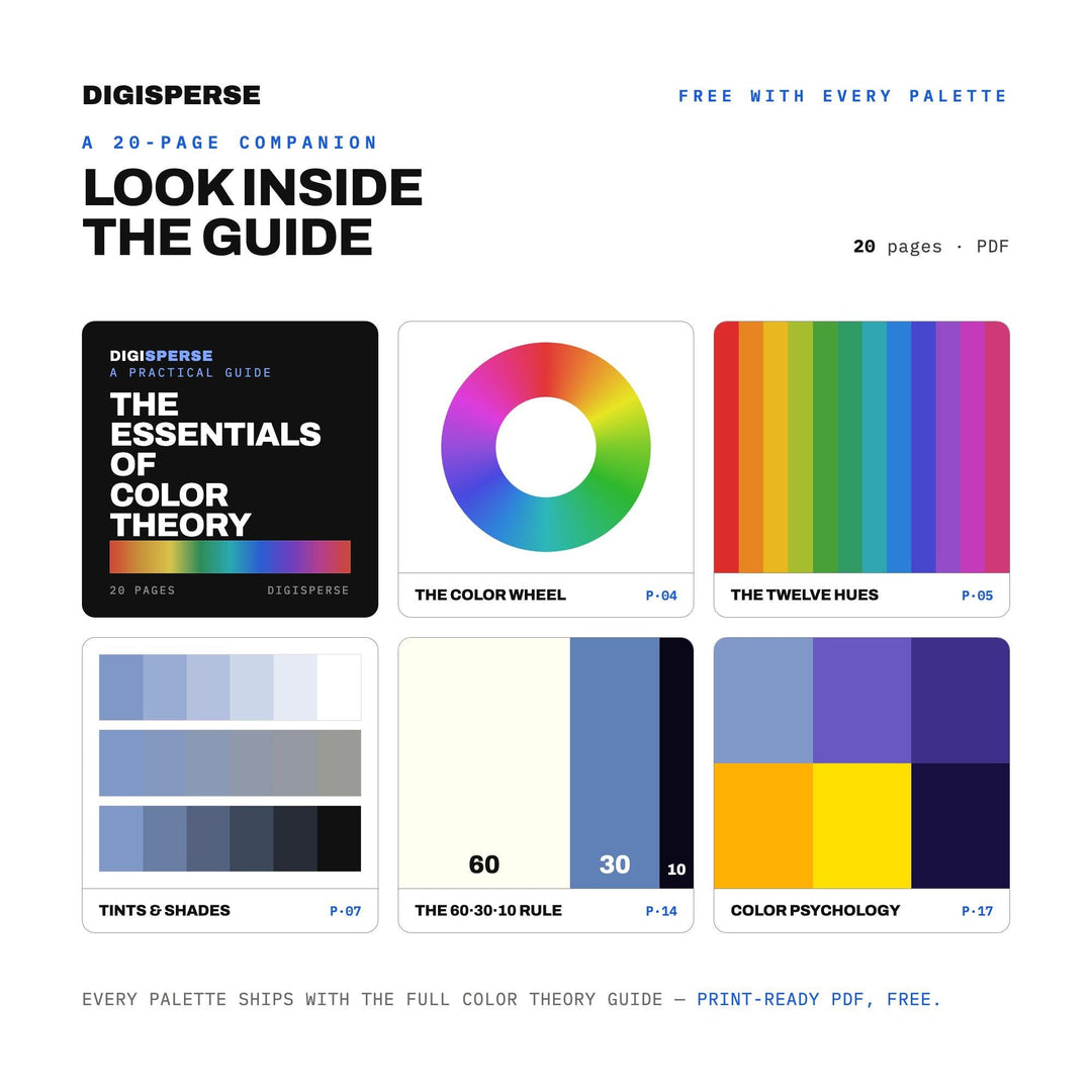 Electric Storm Color Palette | 30 Procreate Swatches, ASE Guide (Digital Download)