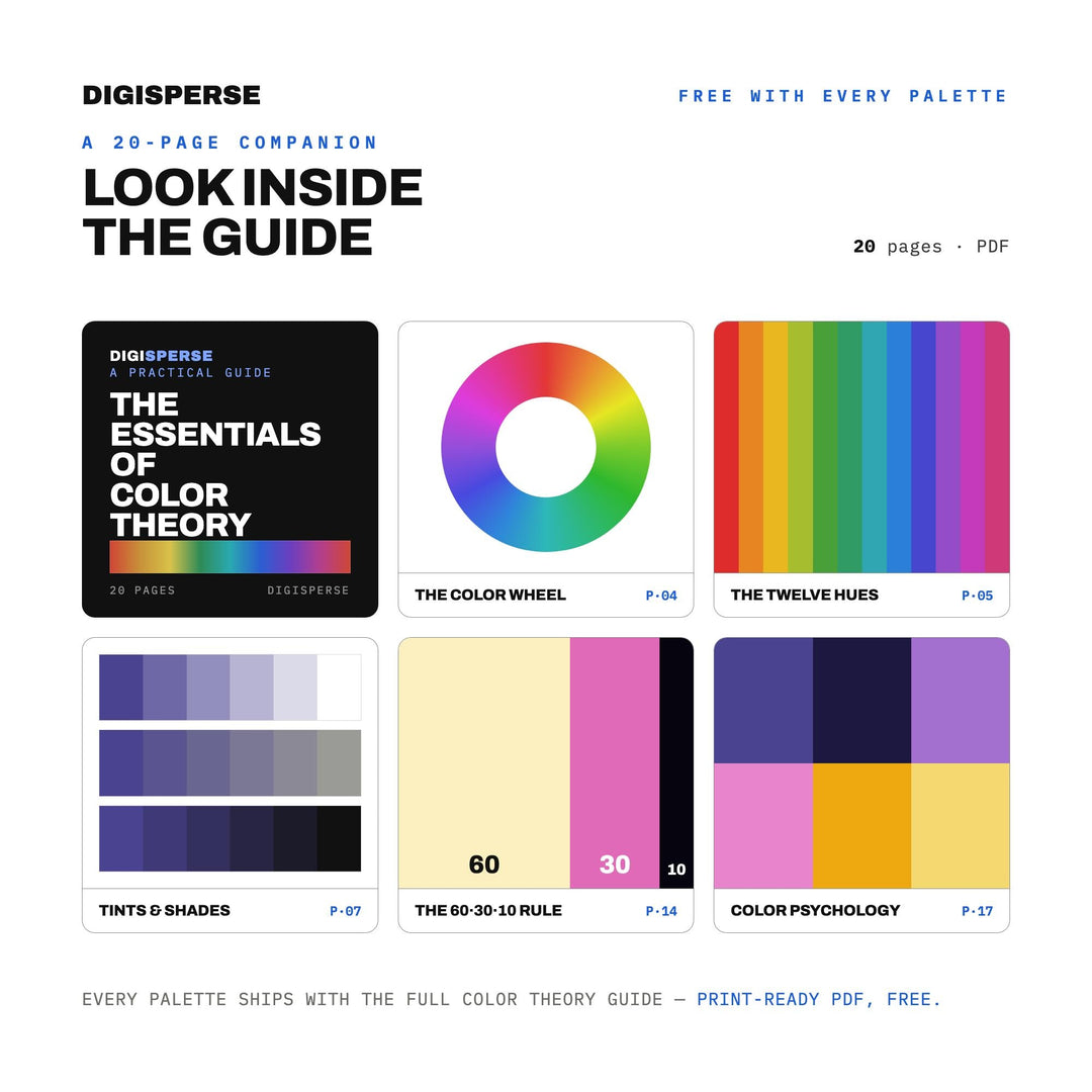 First Light Color Palette | 30 Procreate Swatches, HEX, RGB, CMYK (Digital Download)
