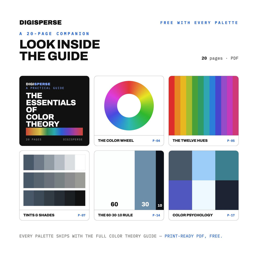 Lightning Strike Color Palette | 30 Colors | Hex RGB CMYK | Color Guide | Procreate Swatches + ASE | Digital Download