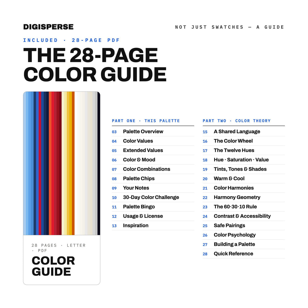 Fourth of July Sparkler Color Palette | 30 Colors | Hex RGB CMYK | Procreate Swatches + ASE | Digital Download
