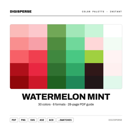 Watermelon Mint color palette — main preview
