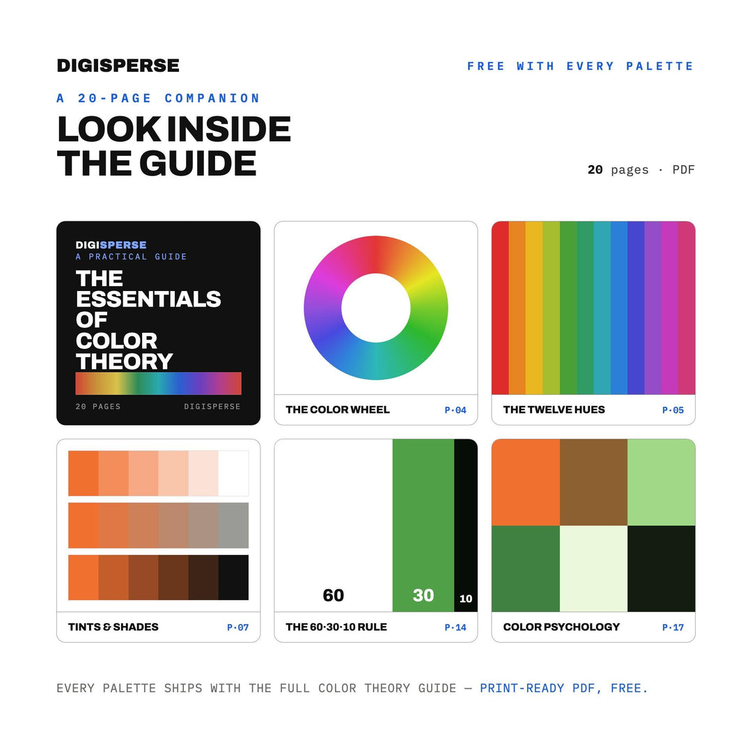 Borneo Jungle Color Palette | 30 Procreate Swatches, HEX, RGB, CMYK (Digital Download)