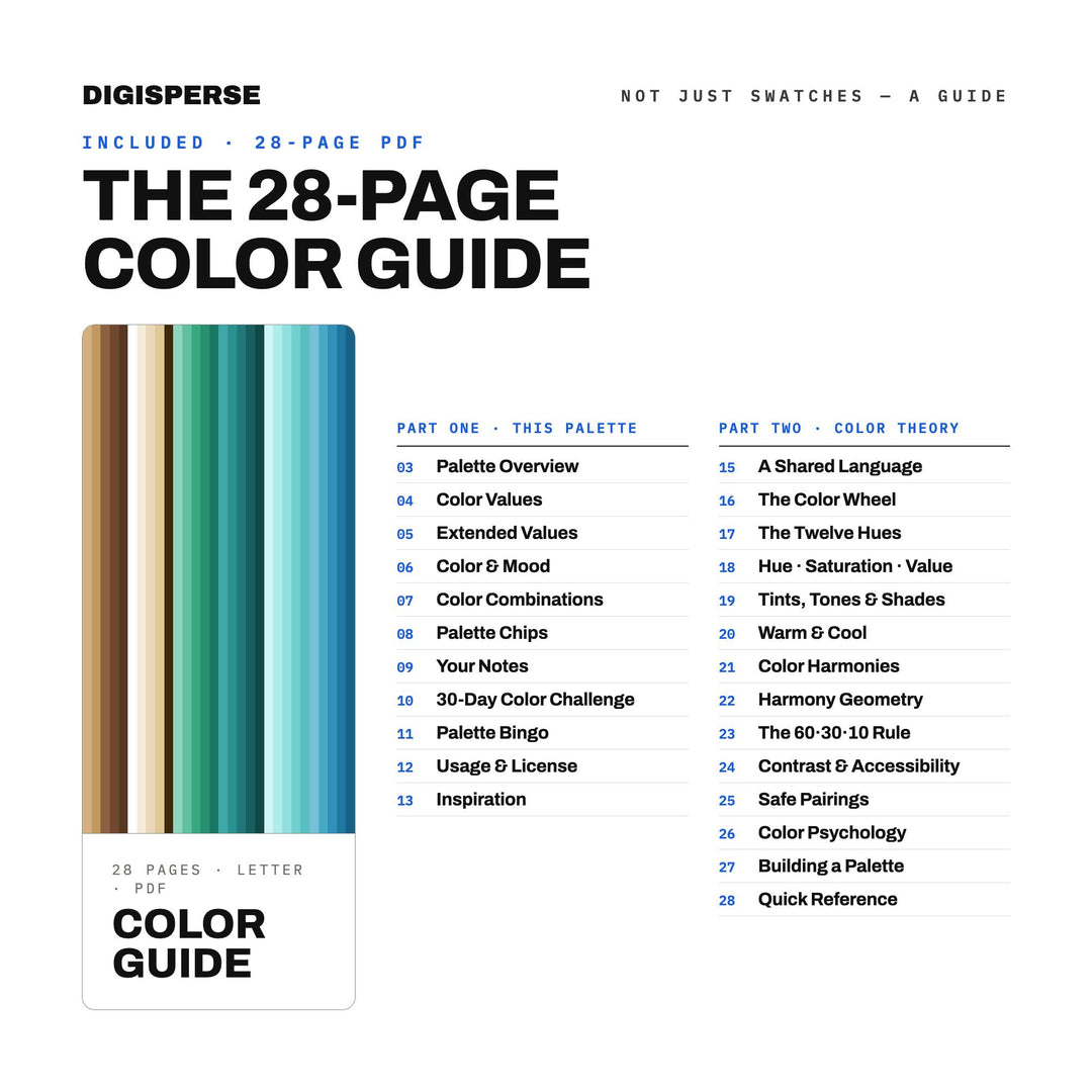Turquoise Mesa Color Palette | 30 Southwestern Colors, Procreate, ASE (Digital Download)