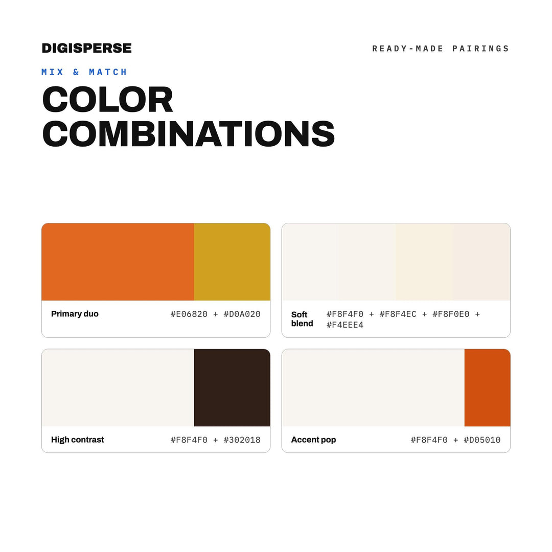 Thai Iced Tea Color Palette | 30 Colors | Hex RGB CMYK | Procreate Swatches + ASE | Digital Download