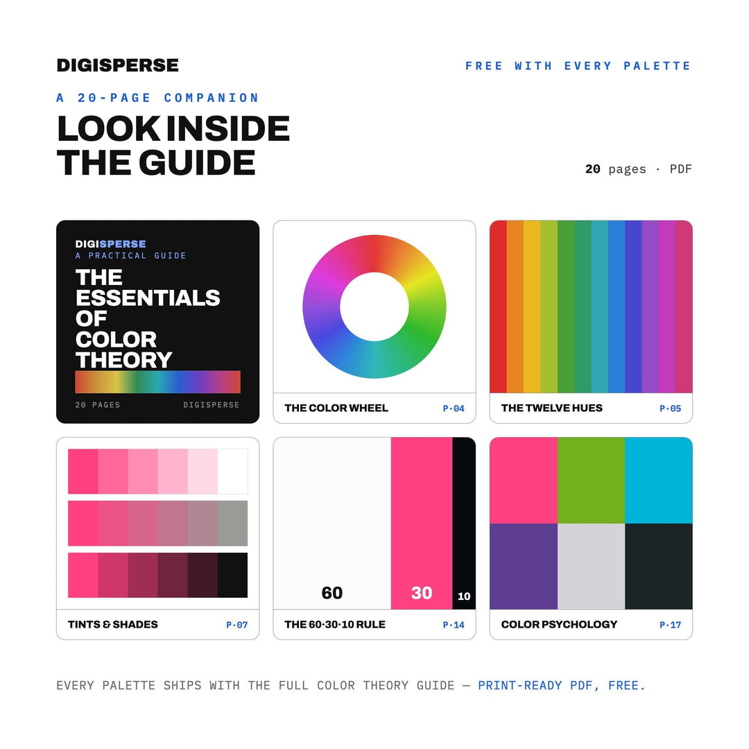 Retro Futurism Color Palette | 30 Colors | Hex RGB CMYK | Color Guide | Procreate Swatches + ASE | Digital Download