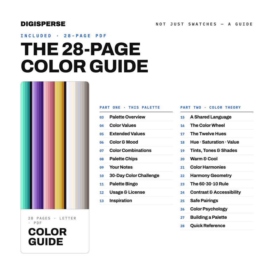 Crystal Ball Color Palette | 30 Mystical Colors, Hex RGB CMYK (Digital Download)