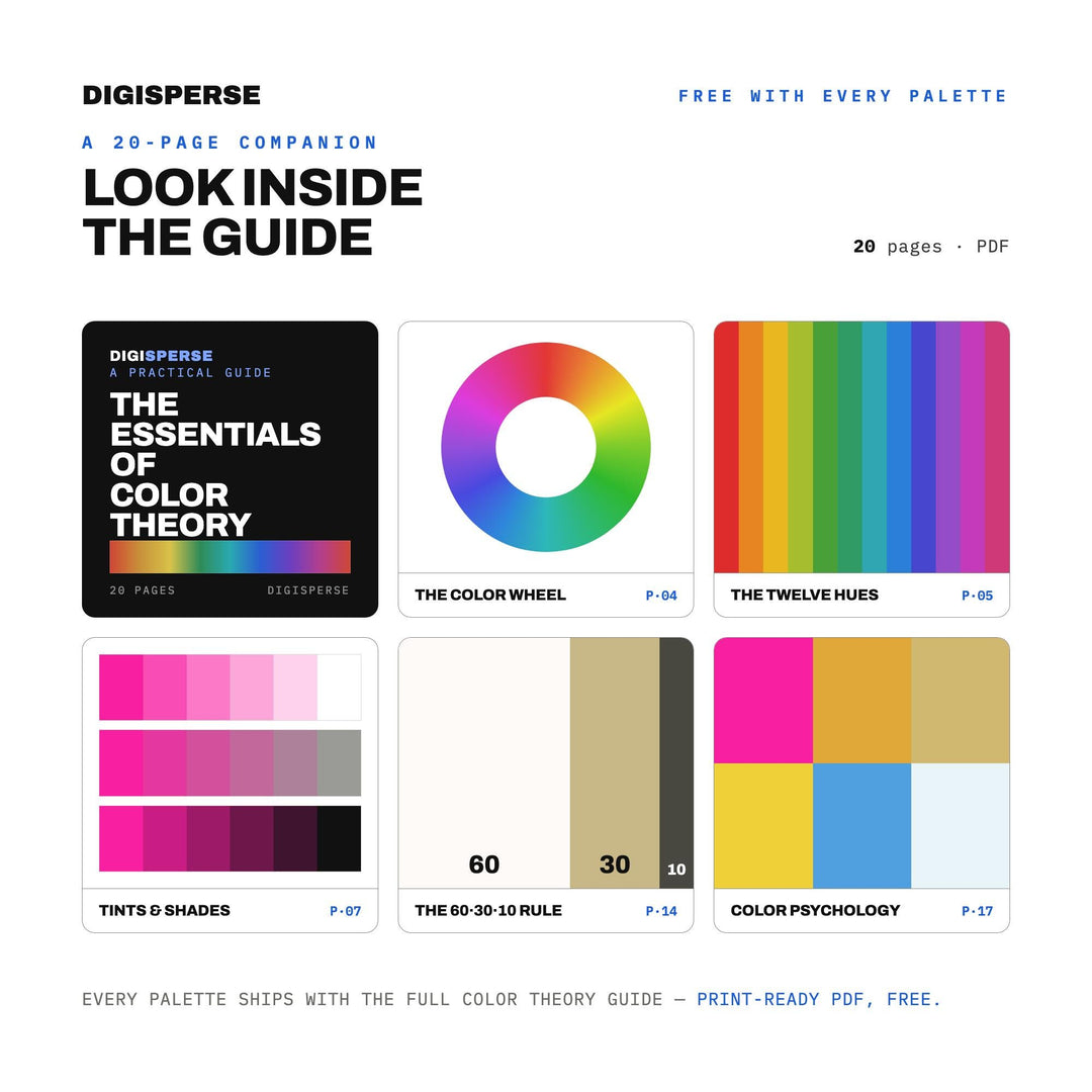 Boardwalk at Noon Color Palette | 30 Colors | Hex RGB CMYK | Procreate Swatches + ASE | Digital Download