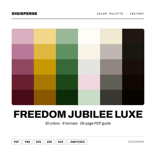 Freedom Jubilee Luxe Color Palette | 30 Procreate Swatches, ASE (Digital Download)