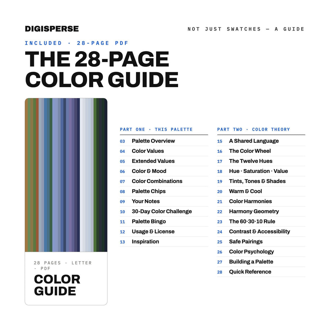 Blue Ridge Mountains Color Palette | 30 Procreate Swatches, ASE Guide (Digital Download)