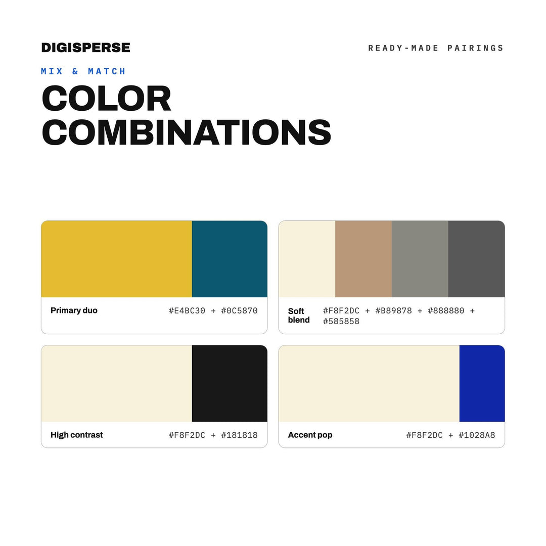 Mosaic Tiles Color Palette | 30 Colors, Hex, RGB, CMYK (Digital Download)