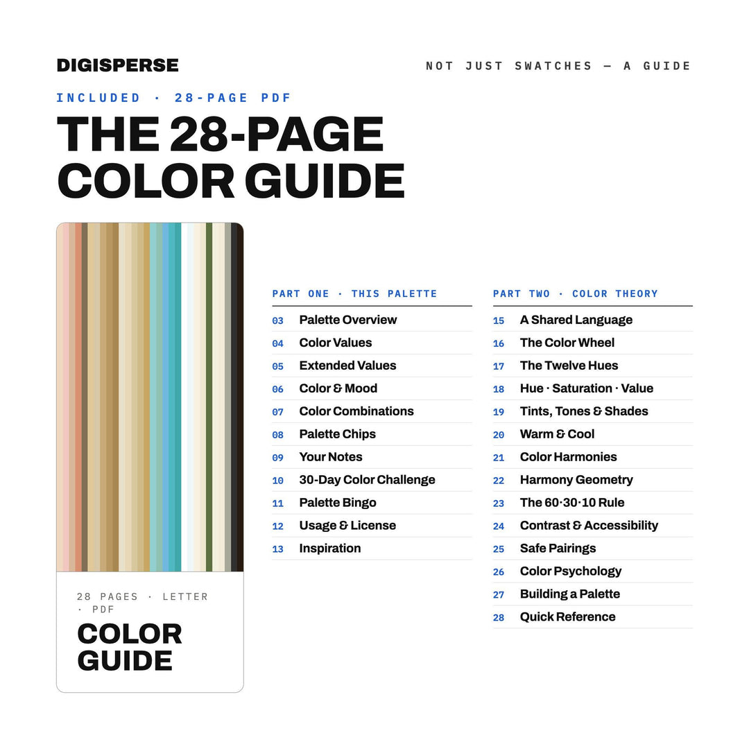 Sand Between Toes Color Palette | 30 Procreate Swatches, ASE (Digital Download)