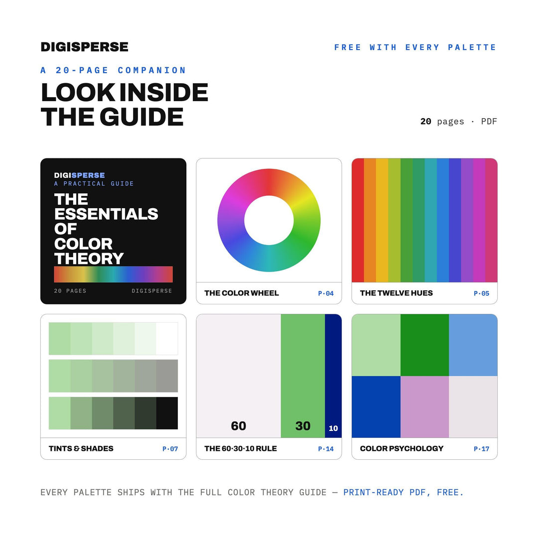 April Showers Color Palette | 30 Colors | Hex RGB CMYK | Color Guide | Procreate Swatches + ASE | Digital Download
