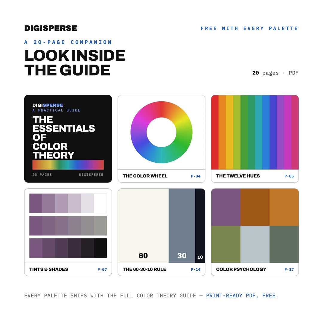 Scottish Moor Color Palette | 30 Colors | Hex RGB CMYK | Color Guide | Procreate Swatches + ASE | Digital Download