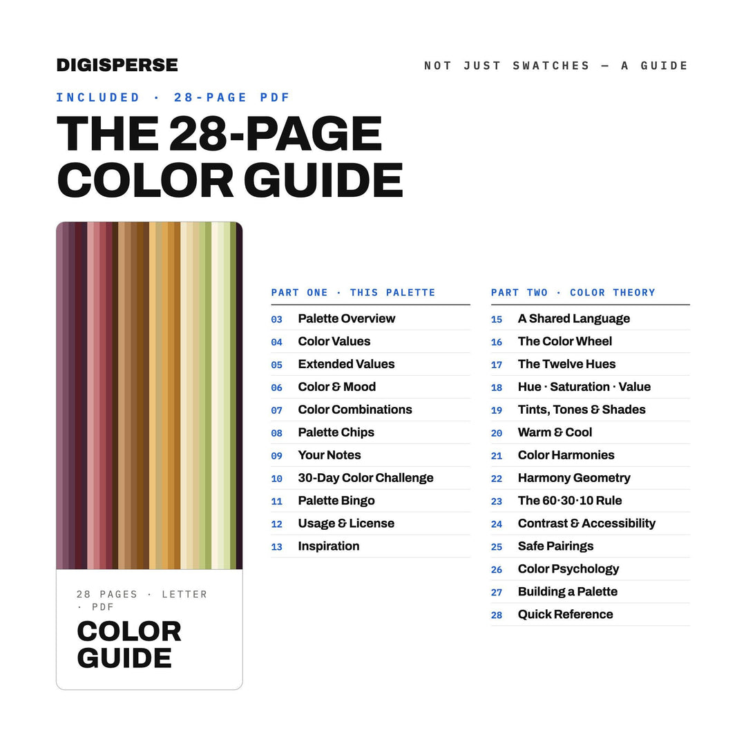 Poached Pear Color Palette | 30 Colors | Hex RGB CMYK | Procreate Swatches + ASE | Digital Download