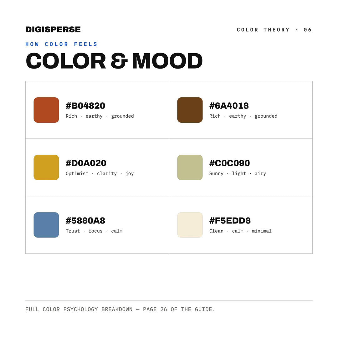 Indie Folk Color Palette | 30 Warm Earthy Tones (Procreate, ASE, PDF)