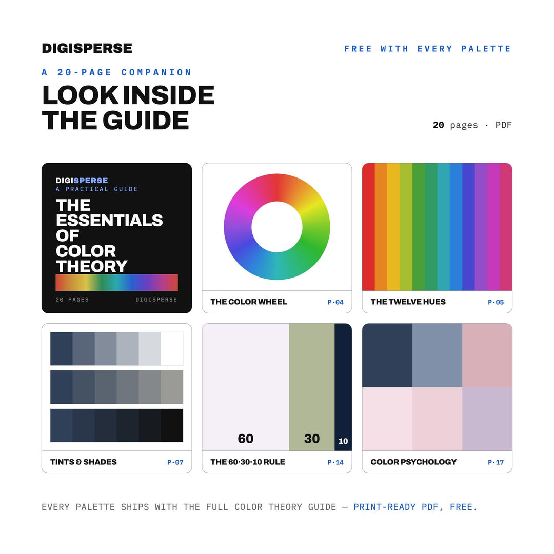 Gentle Grief Color Palette | 30 Colors | Hex RGB CMYK | Color Guide | Procreate Swatches + ASE | Digital Download