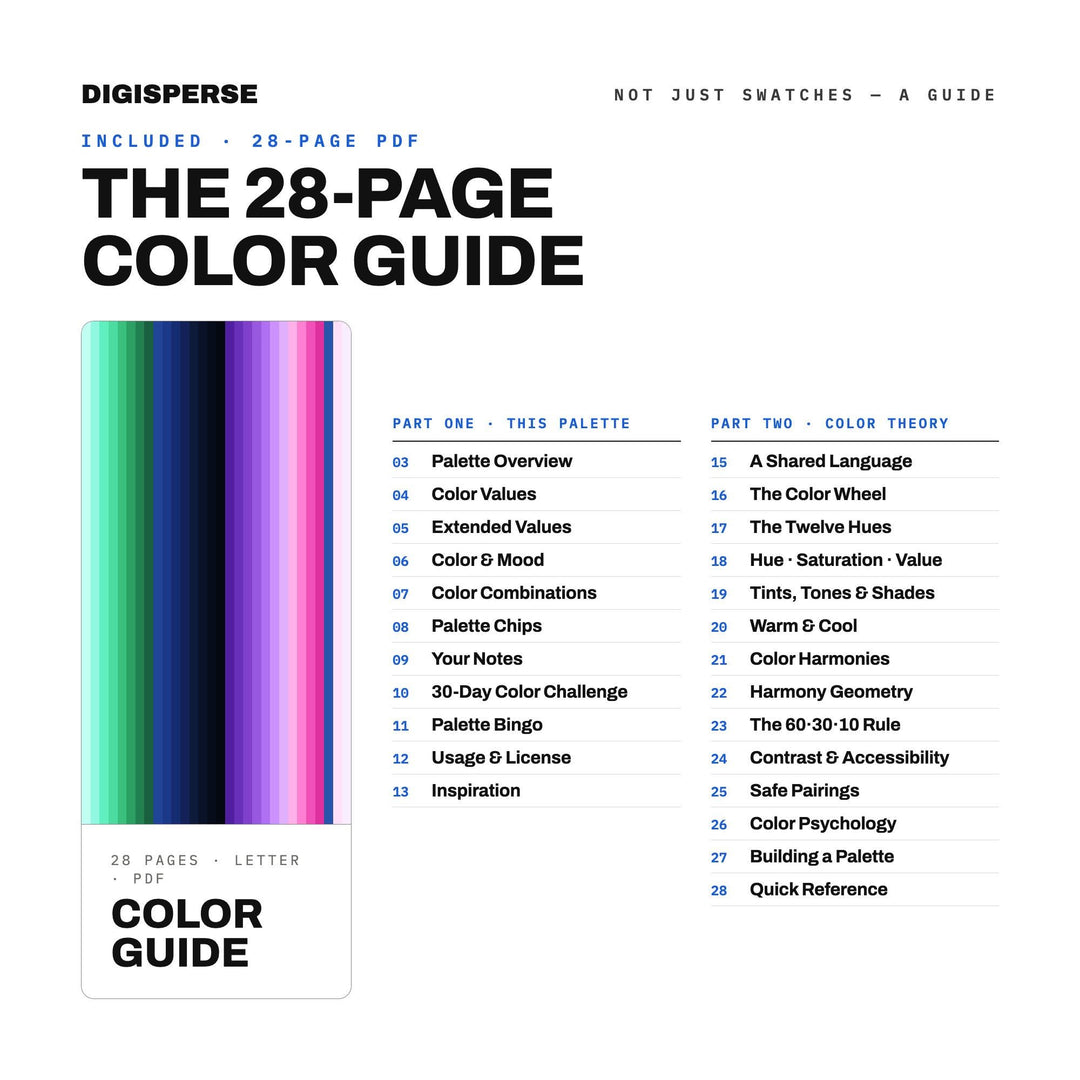 Aurora Borealis Color Palette | 30 Procreate Swatches, HEX, RGB, CMYK (Digital Download)