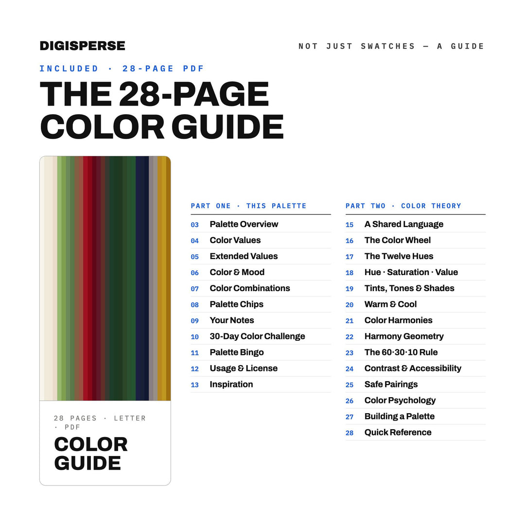 Academic Collegiate Green Color Palette | 30 Procreate Swatches, ASE (Digital Download)