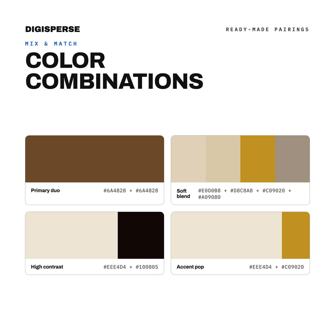 Bitter Chocolate Color Palette | 30 Colors | Hex RGB CMYK | Color Guide | Procreate Swatches + ASE | Digital Download