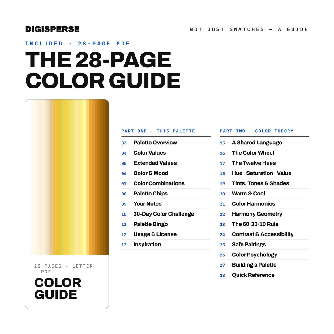 Warm Brioche Color Palette | 30 Procreate Swatches, ASE, PDF Guide (Digital Download)