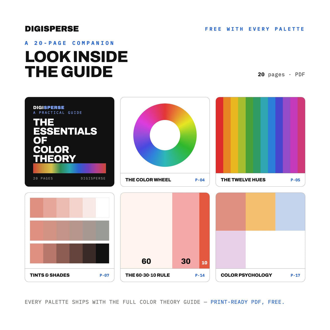 Peach Sunrise Color Palette | 30 Procreate Swatches, ASE Guide (Digital Download)