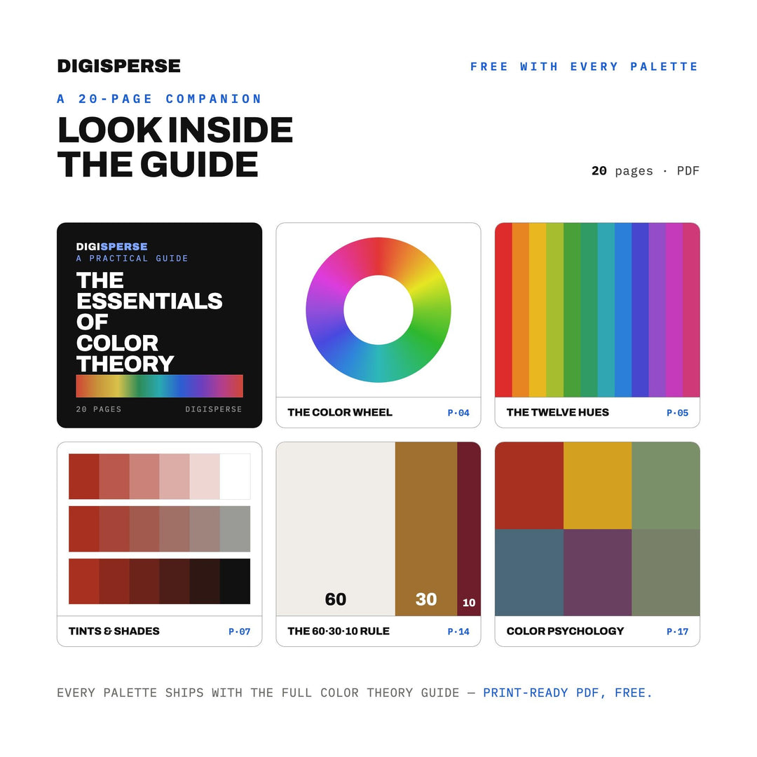 First Day of Autumn Color Palette | 30 Procreate Swatches, HEX, RGB, CMYK (Digital Download)