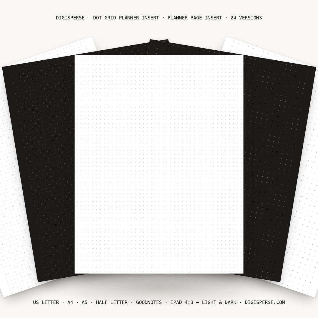 Dot Grid printable planner insert — main preview