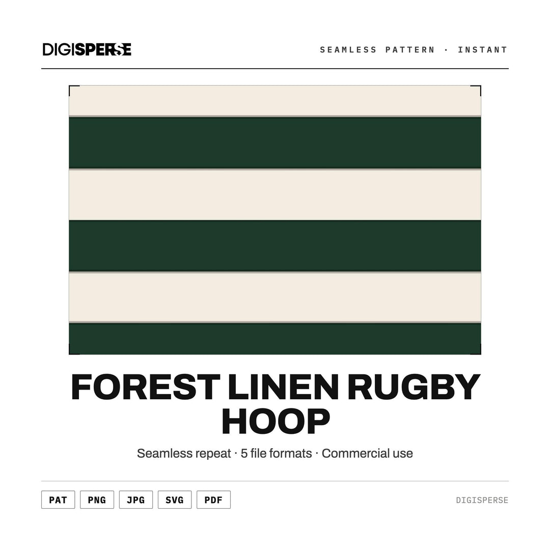 Forest Linen Rugby Hoop seamless pattern set — main preview
