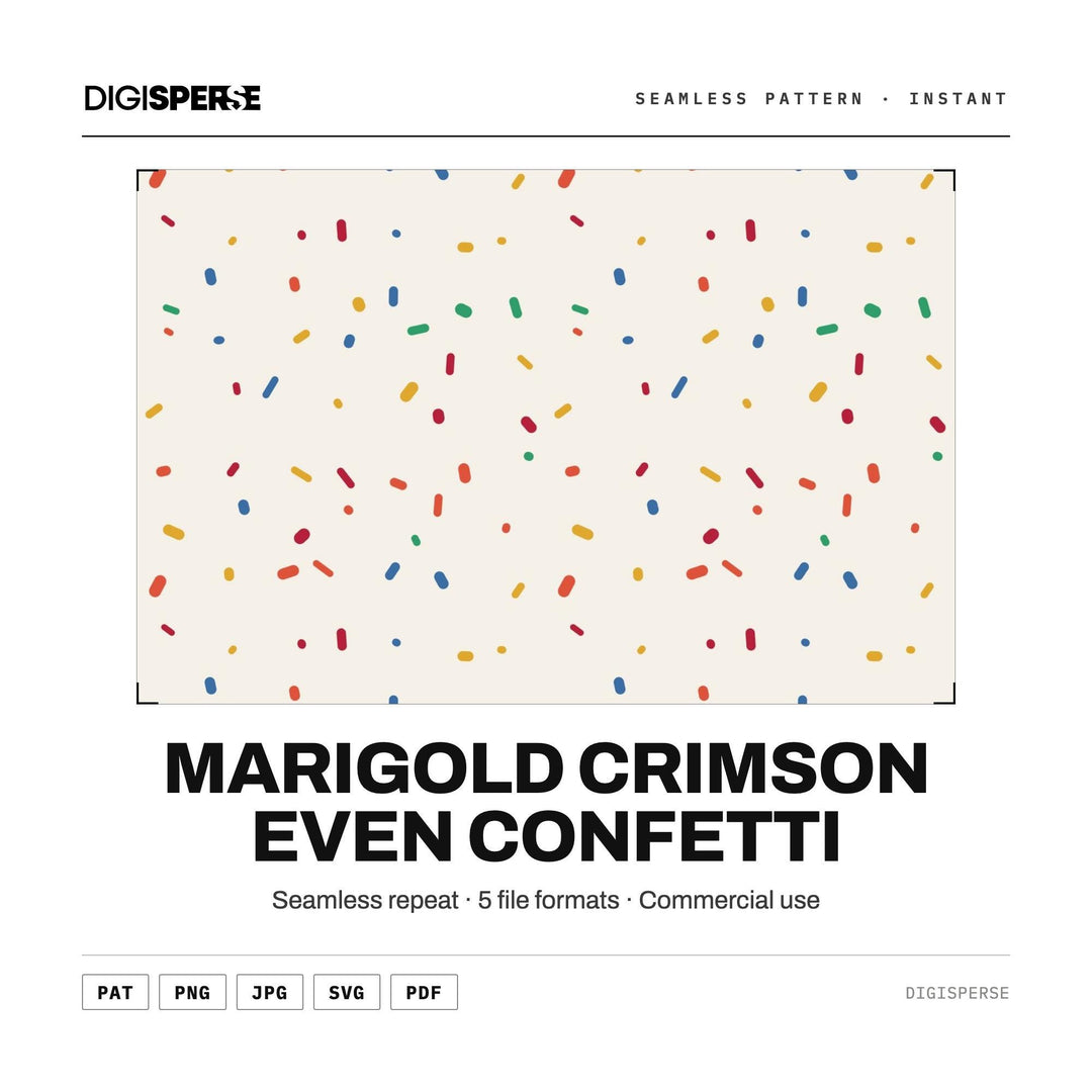 Seamless Digital Paper | Marigold Crimson Even Confetti | Fabric Wallpaper | PNG SVG PDF